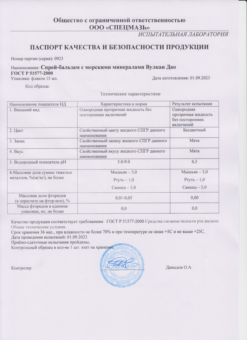 Паспорт №092023